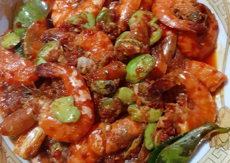 Bagaimana Membuat Sambal udang pete, Enak