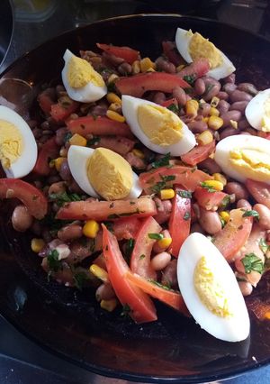 Una foto de Ensalada fácil de porotos