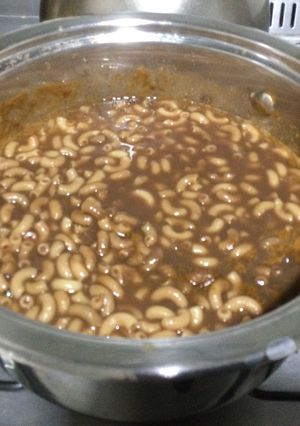 Una foto de Sopa aguada de código en caldo de frijol