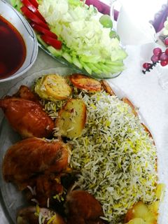 عکسی از دستور شوید پلو با مرغ🍗