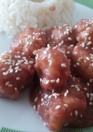 Una foto de Pollo a la Frutilla