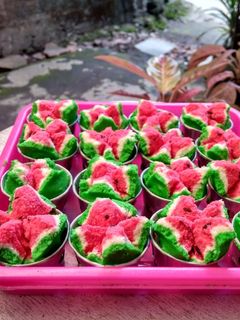Foto resep Bolu Kukus Semangka