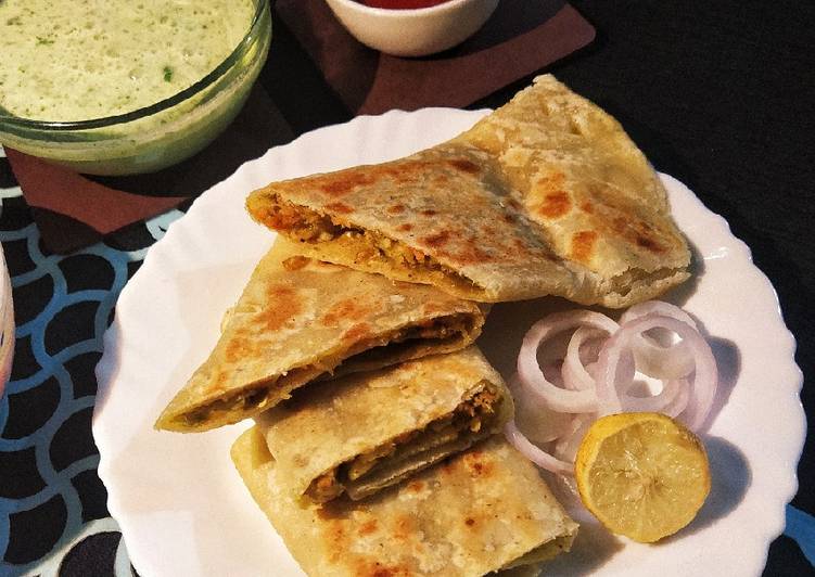 Steps to Prepare Any-night-of-the-week Mughlai paratha