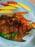 Stuffed Green Pomfret Delight: Crispy, Spicy, and Irresistible