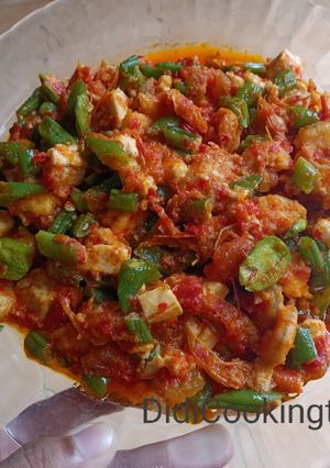 Foto resep Balado udang tahu pete buncis