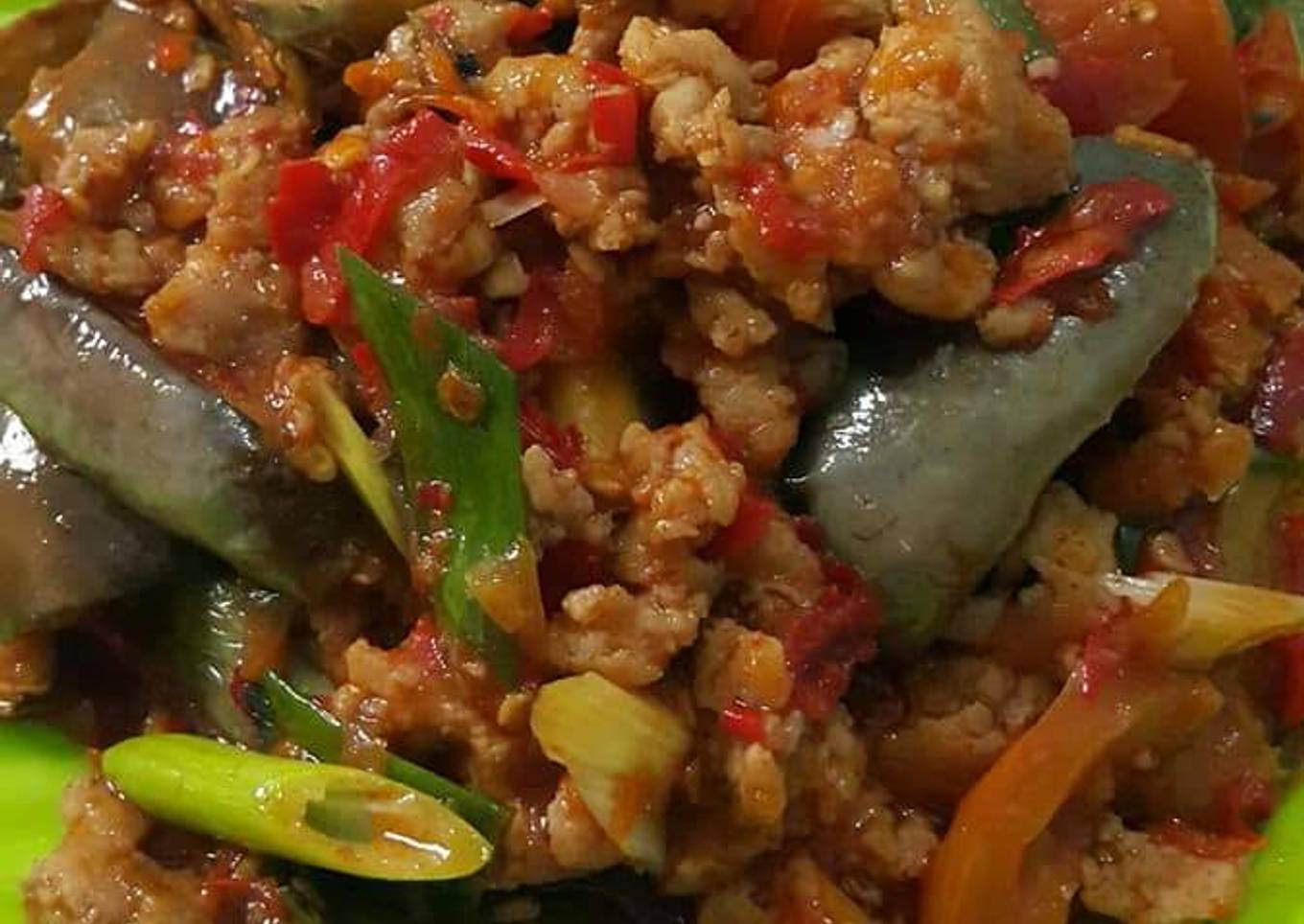 #87 Sambal terong daging cincang