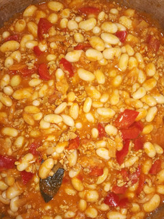 Una foto de Chilli con alubias blancas