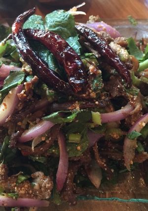 รูปของ ลาบเห็ดกรอบเลิศรสมังสวิรัติ/เจ vegan