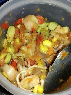 Foto resep Sambal cumi asin jagung pete 