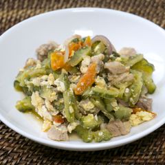 A picture of Sautéed Bitter Gourd (Ginisang Ampalaya).