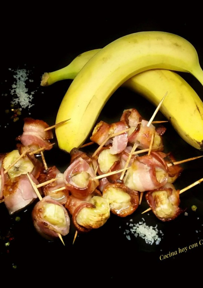 Una foto de Aperitivo de banana con bacon