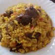 Arroz con ternera y rovellones