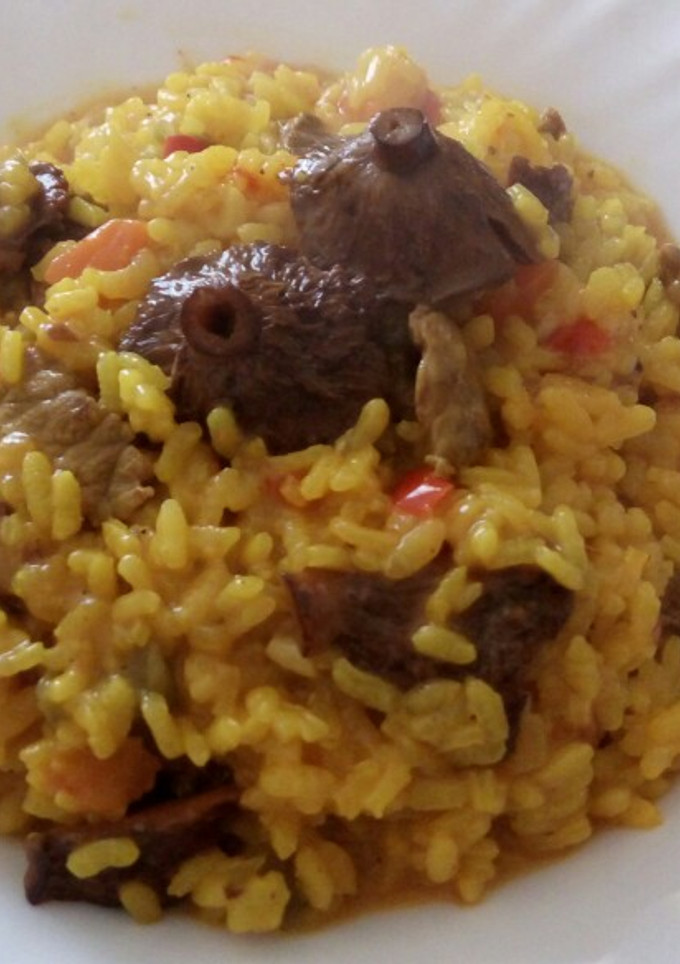 Una foto de Arroz con ternera y rovellones