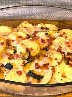 Foto di Patate e zucchine gratinate al forno con gouda