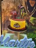 Torta de cumpleaños Dinosaurios (sin gluten)