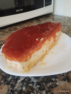 Una foto de Tarta de Queso y Membrillo súper fácil y sin gelatina ❤️