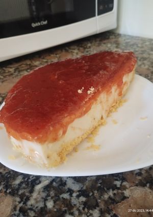 Una foto de Tarta de Queso y Membrillo súper fácil y sin gelatina ❤️