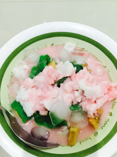 Foto resep Es pisang hijau + bubur sumsum