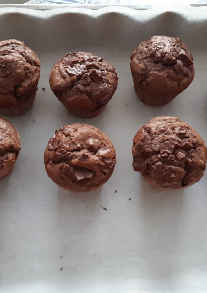 Una foto de Magdalenas de chocolate