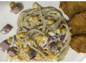 Una foto de Pasta fría con Mayonesa