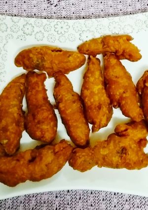A picture of Stuff Bhindi fritters.