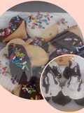 Masitas y copitos de dulce de leche bañados