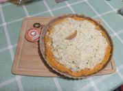 Una foto de tarta de calabaza y mozzarella