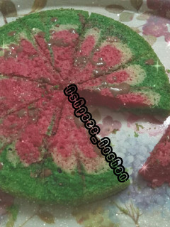عکسی از دستور کیک شب یلدا (کیک هندوانه ای) 🍉