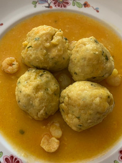 Una foto de Albóndigas de merluza y gambas en Thermomix