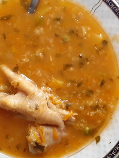 عکسی از دستور سوپ پای مرغ یا سرماخوردگی