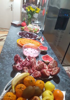 عکسی از دستور سفره یلدای کوچیک ما