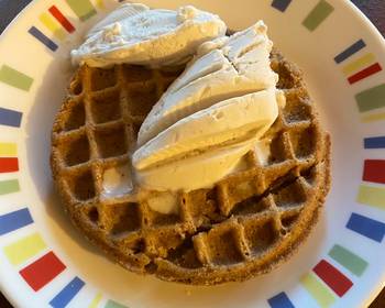 Unique Recipe Vegan Ice CreamTopped Waffle Delicious Simple