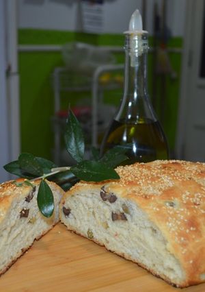 Una foto de Pan de aceitunas