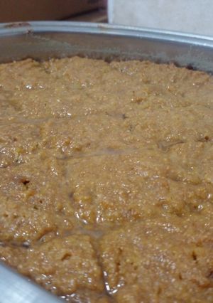 Una foto de 35. Namoura / Basbousa no tradicional 🥧🍊Torta de semolina económica y nutritiva!!