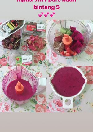 Foto resep Mpasi 7m+ pure buah bintang 5