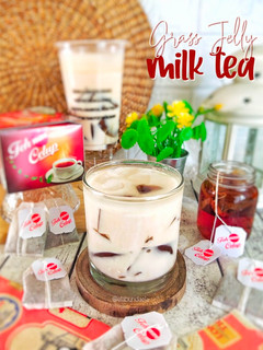 Foto resep Grass Jelly Milk Tea ala Chatime