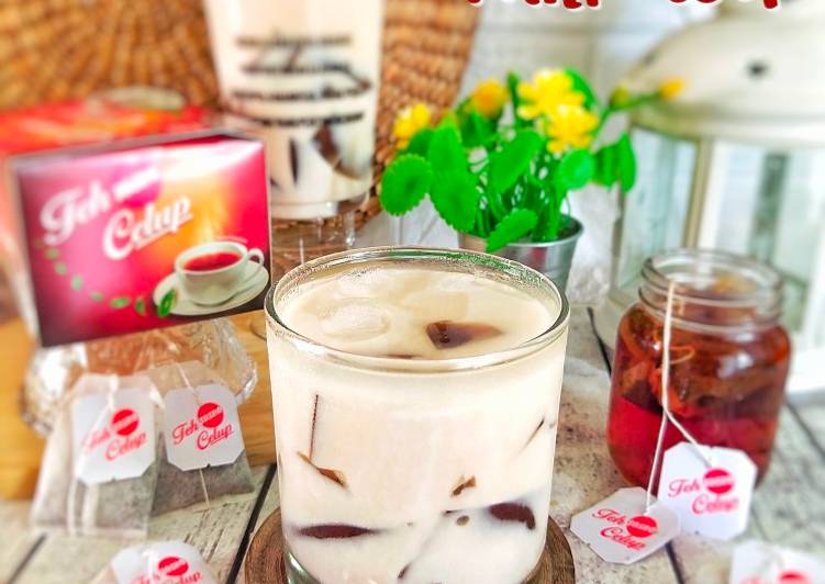 Resep: Grass Jelly Milk Tea ala Chatime gampang