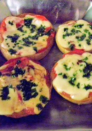 Una foto de Pizzetas de calabaza