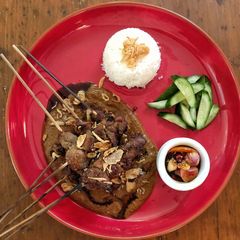 Indonesian Chicken Satay (Sate Ayam) A picture of Indonesian Chicken Satay (Sate Ayam).