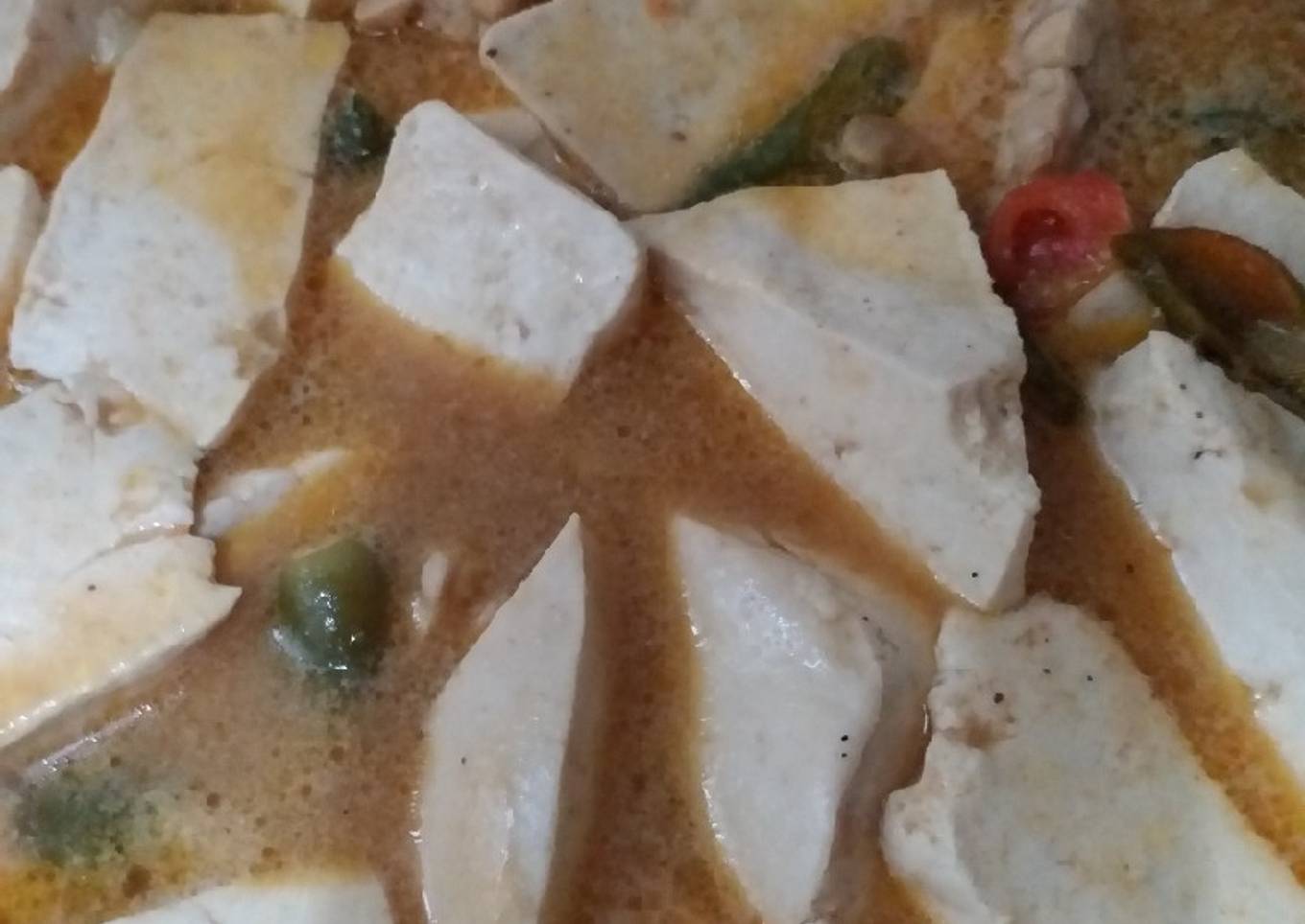 Sayur tahu kuah cabe ijo enak banget