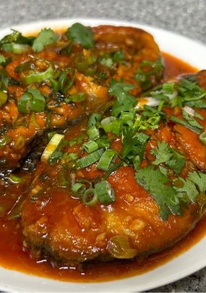Hình của món Cá ngừ sốt cà.