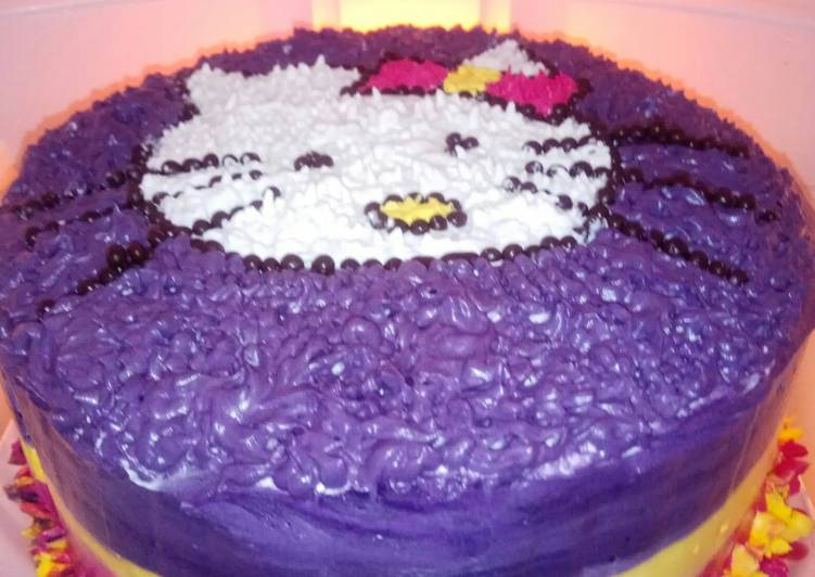 Resep: Base cake velvet rainbow yang Renyah