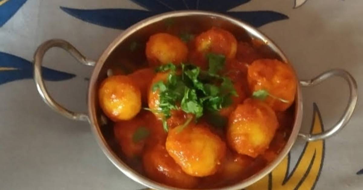 Potatoes in hot red sauce Recipe by DrPushpa Dixit - Cookpad