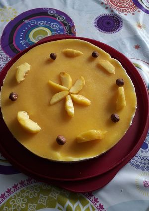 Une photo de Recette 5 - CHEESECAKE À LA PÊCHE 🍑