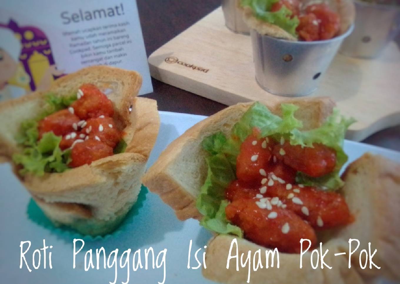 Roti Panggang Isi Ayam Pok-Pok