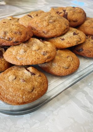 Φωτογραφία της συνταγής American double chocolate chip & macadamia cookies
