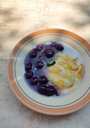 Foto resep Bubur Sumsum Biji Salak (Ubi Ungu)