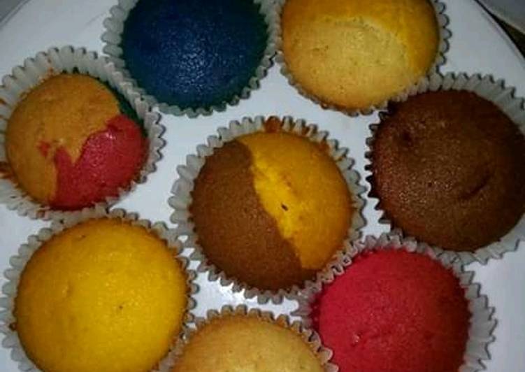 Recipe of Any-night-of-the-week Colorful cup cake