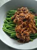 Baby buncis saus sapi pedas