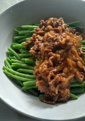 Foto resep Baby buncis saus sapi pedas